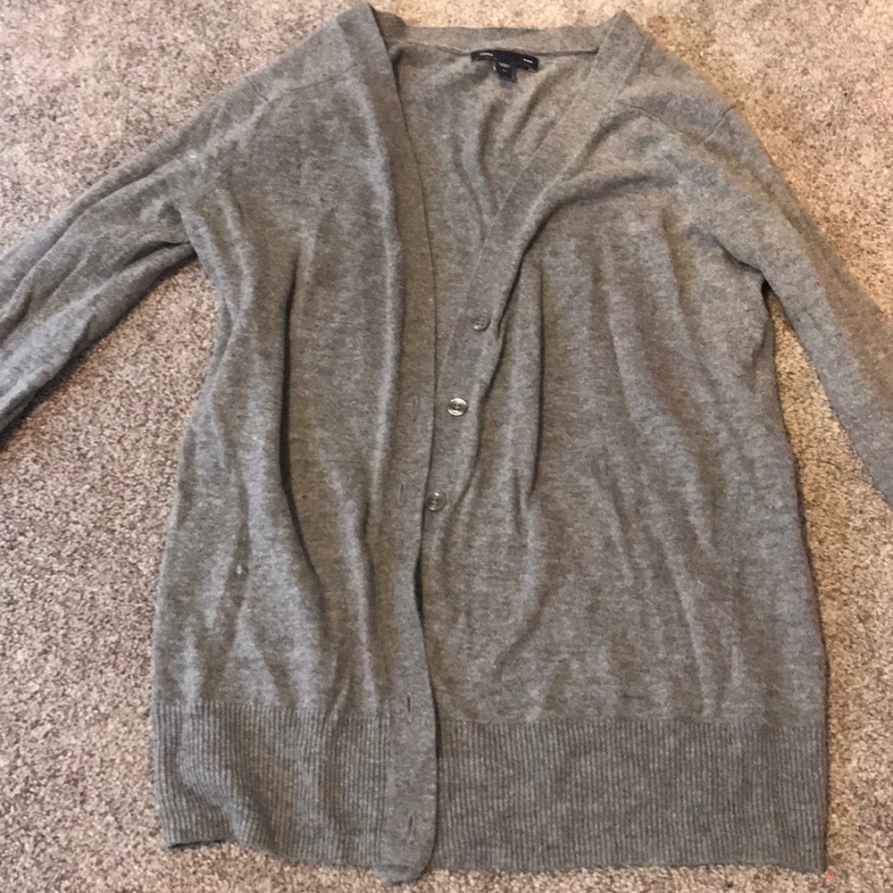 Gray cardigan